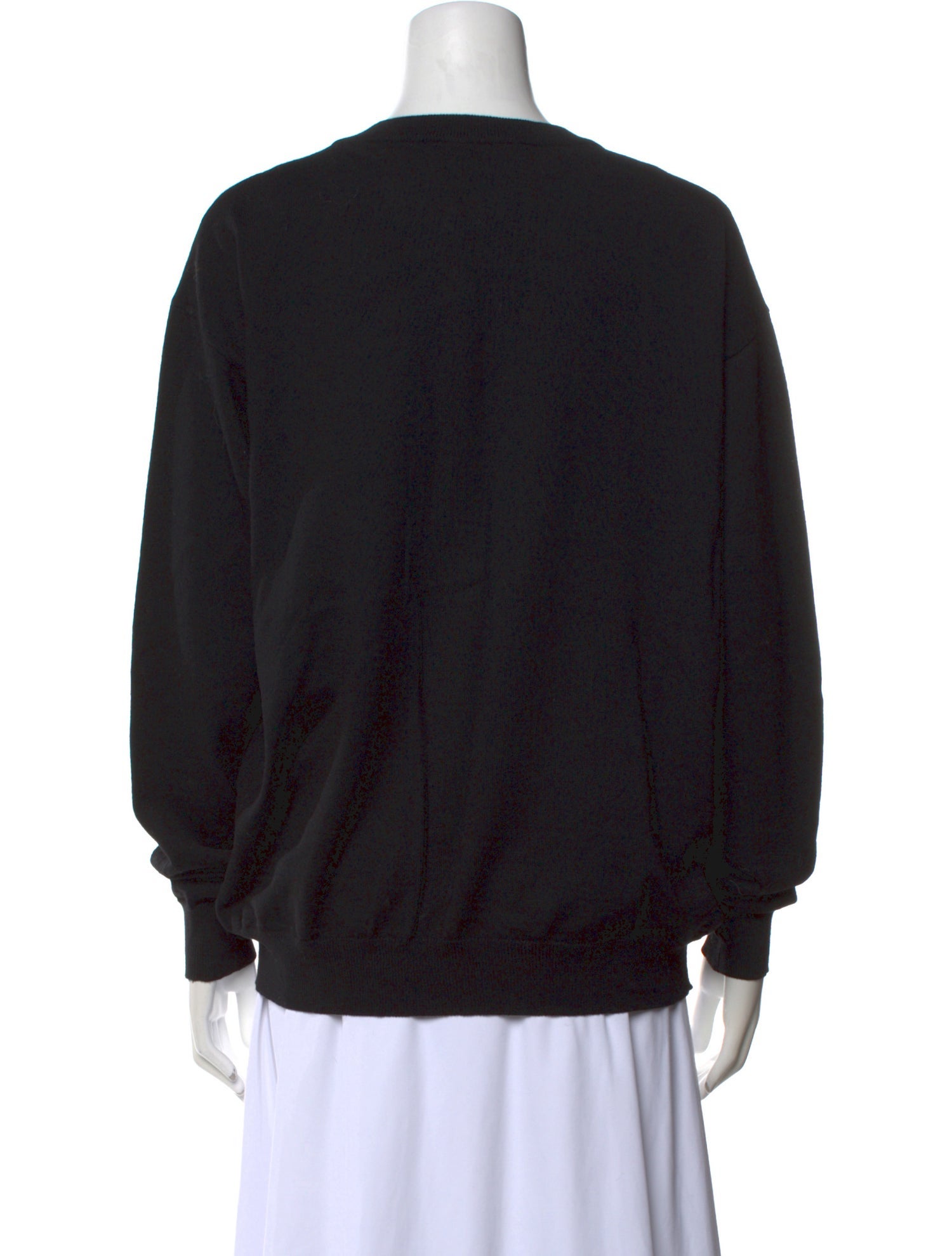 Moschino Couture Virgin Wool Graphic Print Sweater